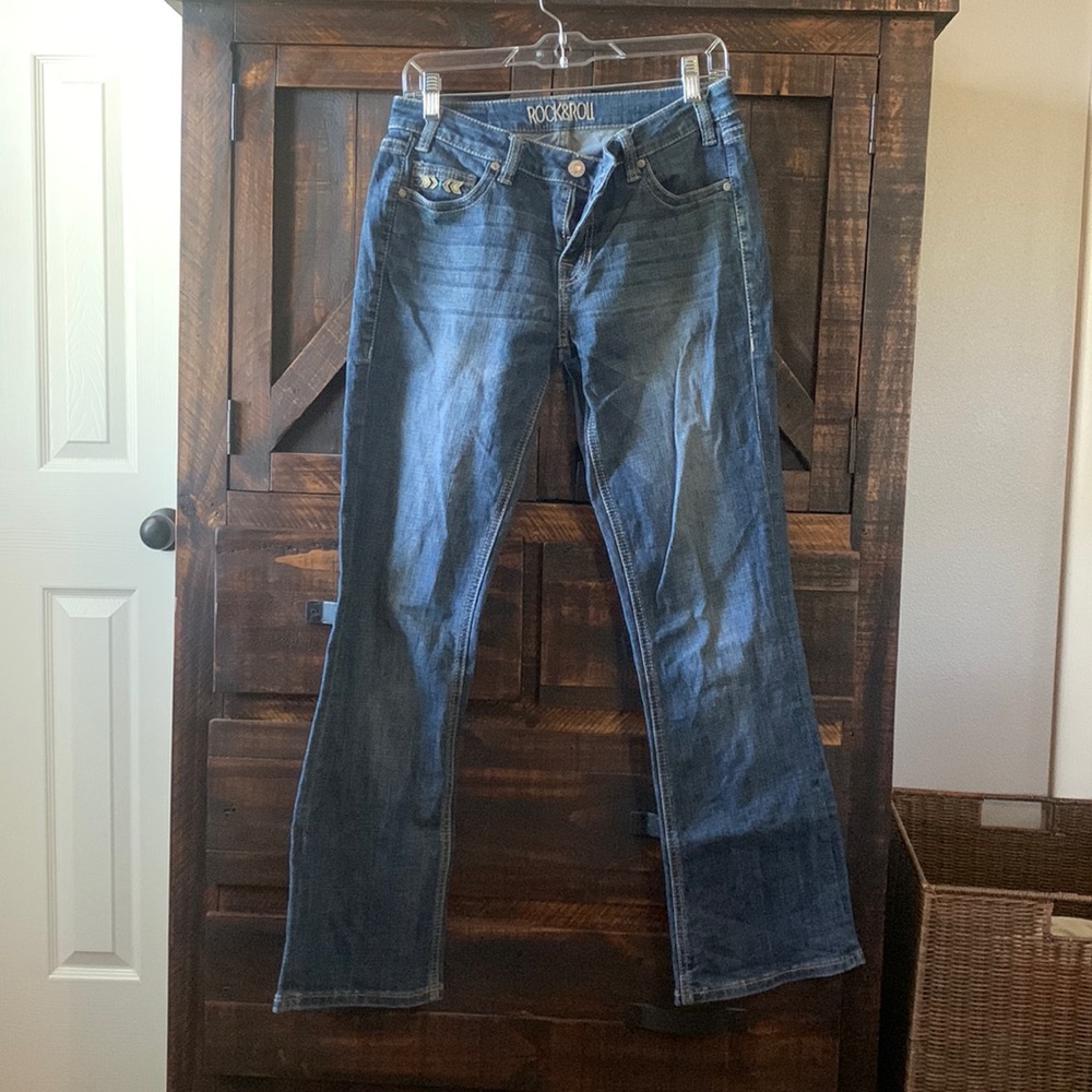 27x32 rock n roll denim mid rise bootcut